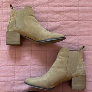 Tan Suede Booties